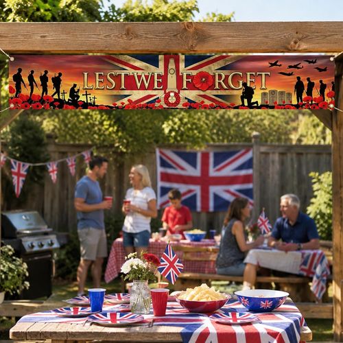 Lest We Forget Flag Remembrance Day Decorations Banner 50 x 300cm — image 3