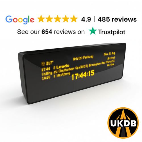 Yellow Desktop Departures® Board Real audio! Live rail, tube, bus & tram data — image 1