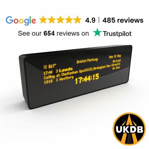 Yellow Desktop Departures® Board Real audio! Live rail, tube, bus & tram data