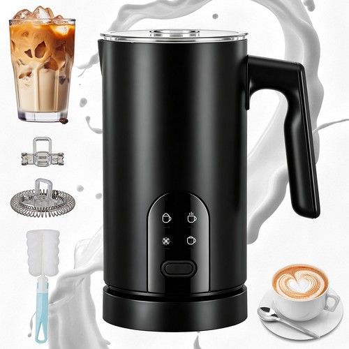 4-in-1 Electric Milk Frother & Steamer – Automatic Latte and Coffee Foam Maker