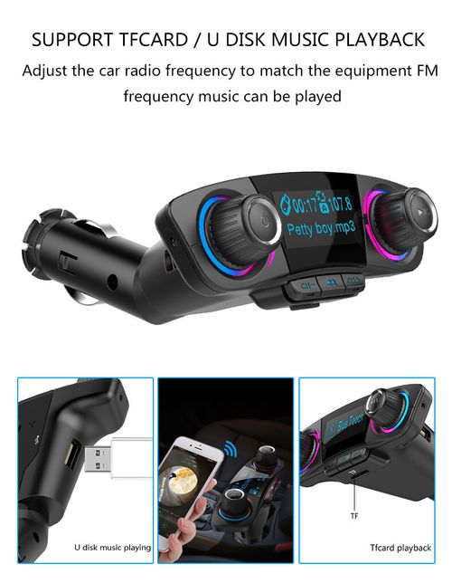 Bluetooth Wireless Car MP3 FM Transmitter AUX Audio Stereo Adapter 2 USB Charger — image 20