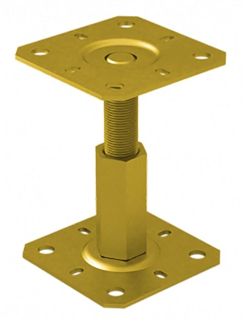 Heavy Duty Galvanised Adjustable 100-150mm Elevated Post Base Support — image 1