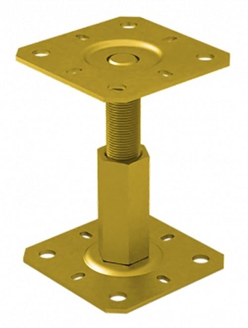 Heavy Duty Galvanised Adjustable 100-150mm Elevated Post Base Support