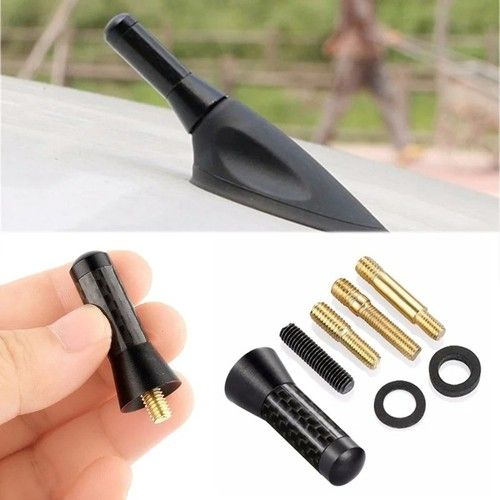CAR BEE-STING STUBBY SHORT BLACK CARBON FIBRE AERIAL ARIEL ARIAL MAST ANTENNA UK
