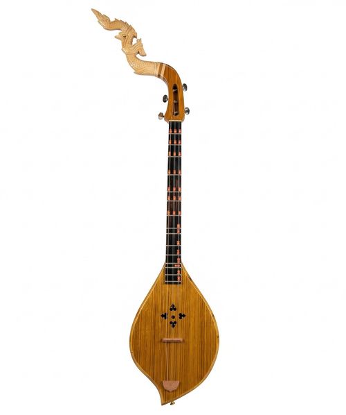 Handcrafted Thai Phin 3-String Acoustic Lute Custom Folk Guitar Solid Wood 100cm — image 1