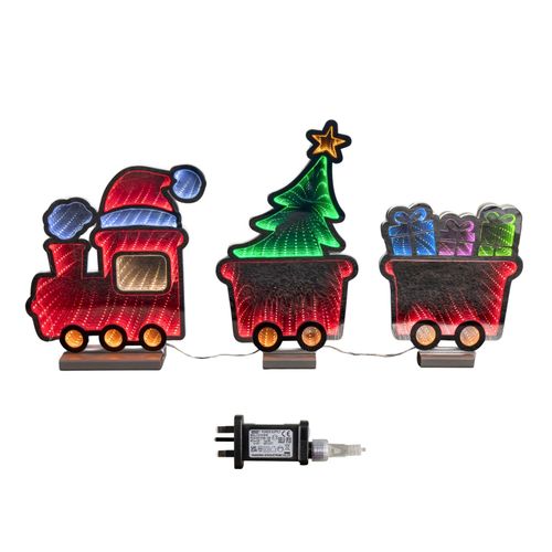 70cm Light up Infinity Christmas Train with 2 Carriages and Multi-Coloured LEDs — image 10