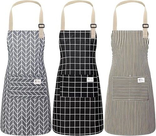 3 Pack Aprons With Pocket Butcher Crafts Baking Chefs Kitchen Cooking BBQ Plain