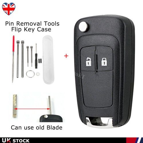 2 Button Key Fob Shell Case For Vauxhall Astra J Insignia Zafira C Mokka Corsa E