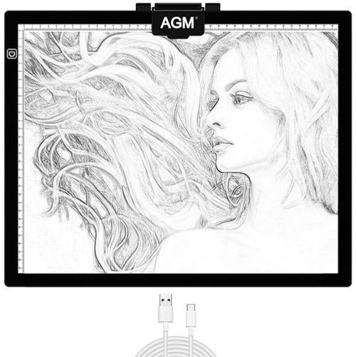 LED Light Pad Copy Board Drawing A3 Art Tracing Ultra Thin Adjustable Brightness