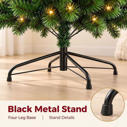 7ft Artificial Christmas Pine Tree 1200 Tips with 400 LED Lights — image 7