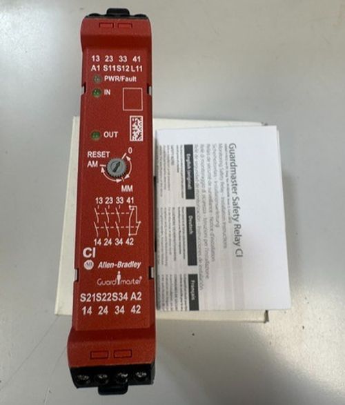Allen-Bradley 440R-S13R2 SER A 24V DC Safety Relay Guard Master PN-114865