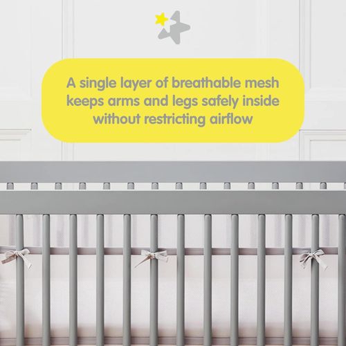 BreathableBaby Breathable Mesh Liner For Cot Beds — Covers 4 Sides — image 3