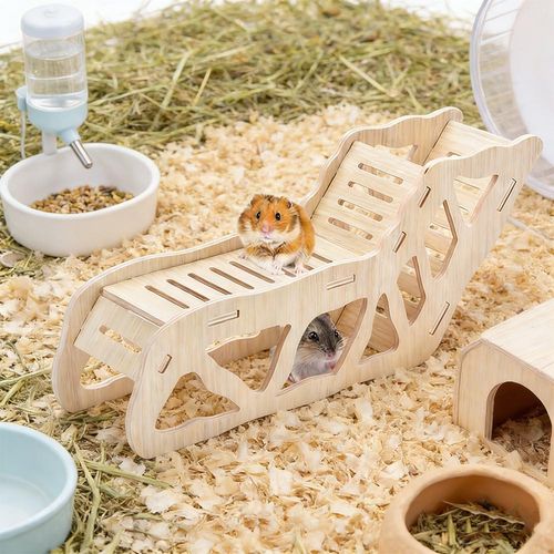 3PCS Wooden Hamster Game Platform Kit , Hamster Cage Accessories Brand New UK — image 9