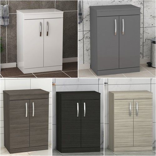 Bathroom Worktop Vanity Unit Countertop Basin Sink 2 Door Floor Standing