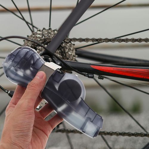 Durable Dark Grey Plastic Bike Chain Cleaner Tool Reusable Device for Motorcycle — image 10