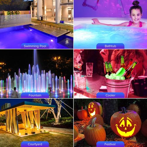4PCS SANSI LED RGBW Pool Lights With Remote for Above Ground Swimming Pool IP68 — image 13