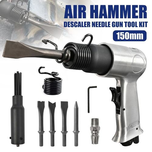 Air Pneumatic Gun Needle Scaler w/ 4 Hammer Chisel Kit Rust Weld & Paint Remover — image 2