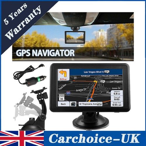 5 Inch Sat Nav Free Lifetime Maps Truck UK & EU Maps GPS Navigation UK POI NEW