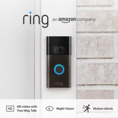 Ring Video Doorbell 2nd Generation – 1080p HD WiFi Smart Camera VENETIAN BRONZE