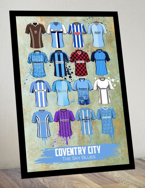 Coventry City Painted Shirt Framed Print — image 4
