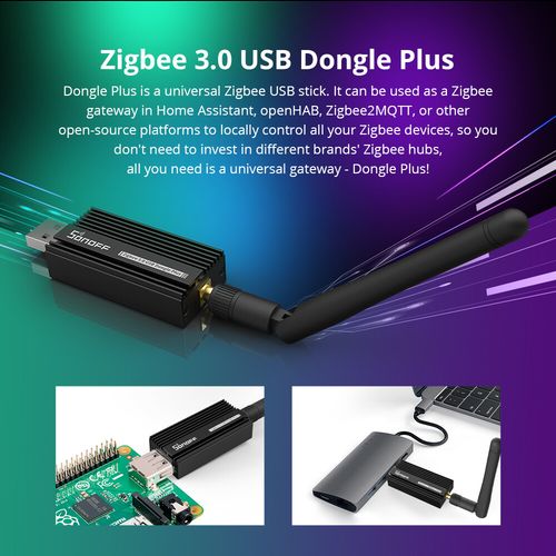 SONOFF Universal Zigbee Gateway, ZBDongle-E 3.0 USB Dongle Plus, Home Assistant — image 3