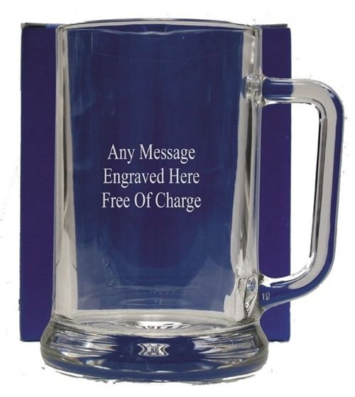 Personalised Pint Glass Tankard 18th 21st 30th 50th 60th Birthday Free Gift Box