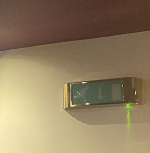 High Quality Mirror Polished Brass Frame Emergency Exit Sign Light / Large — image 12