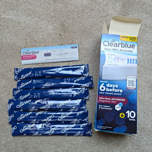 Clearblue Ultra Early Advanced Pregnancy Test 6 Sticks, Early Detection, Urine