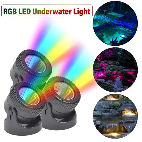 LED Solar Light RGB Changing Submersible Lamp Underwater Garden Pool Pond Lights — image 2