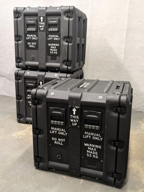 Amazon 19" 12U Double End Shock Rack Mount Transport Flight Storage Case Box