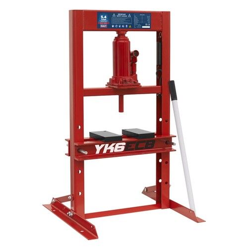 Sealey 5.4 Tonne Hydraulic Bench Press with Pressing Plates YK6ECB 