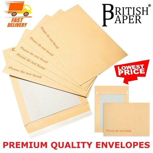 Please Do Not Bend Hard Card Board Backed Envelopes Brown Manilla C6 C5 A5 A4 A3