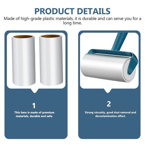 Reusable Plastic Lint Roller for Pet Hair Navy Portable Clothes Hair Remover — image 2