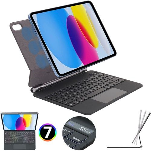Magic Keyboard For Apple iPad A16 11th & 10th Generation Magnetic, Floating, LCD