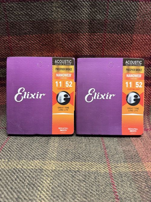 Acoustic Guitar strings - Custom Light - Elixir phosphor Bronze Nanoweb Coating — image 1