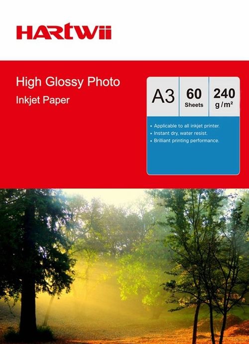 A3 Inkjet Paper High Glossy Photo Paper Printing 230 240 Gsm Hartwii - 60Sheets — image 1