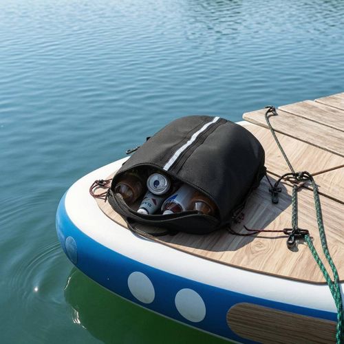 Surfboard Deck Storage Bag Zippered SUP Mesh Storage Bag Reflective Strip — image 4
