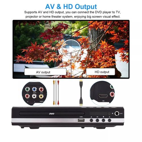 HDMI DVD Player Multi Region with Remote Control HDMI & AV Audio Cable for TV UK — image 5