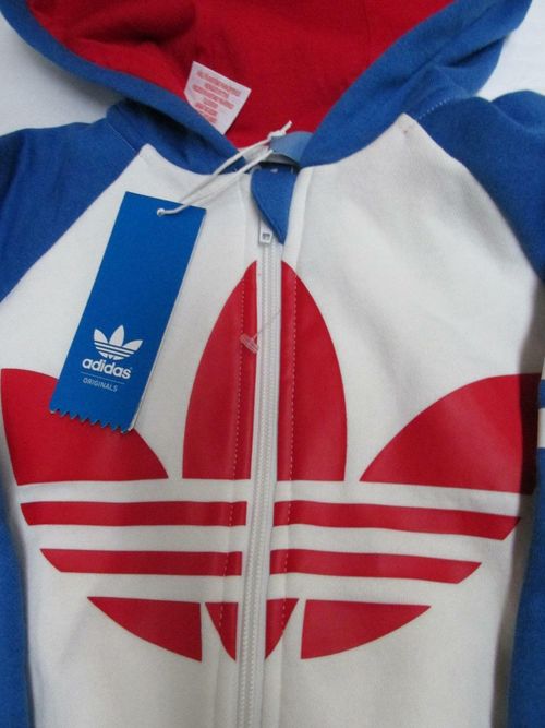 Baby ADIDAS ECSTAS FZ Hoodies White/Blue F48023 — image 3