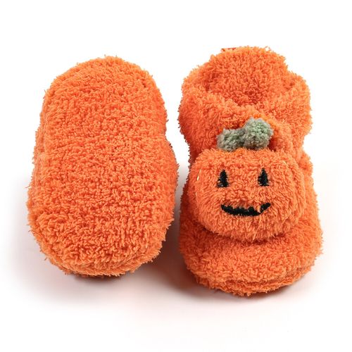 Newborn Baby Boy Girl Pram Shoes Infant Pumpkin Halloween Booties 0-18 Months — image 6