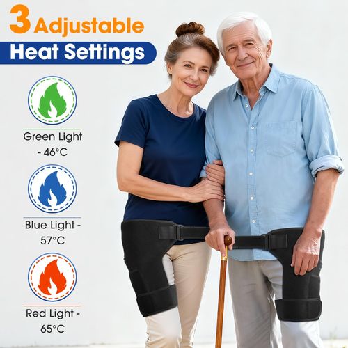 660nm Red Light Therapy Hip Wrap for Sciatica & Hip Pain Relief 3 Heating Levels — image 6