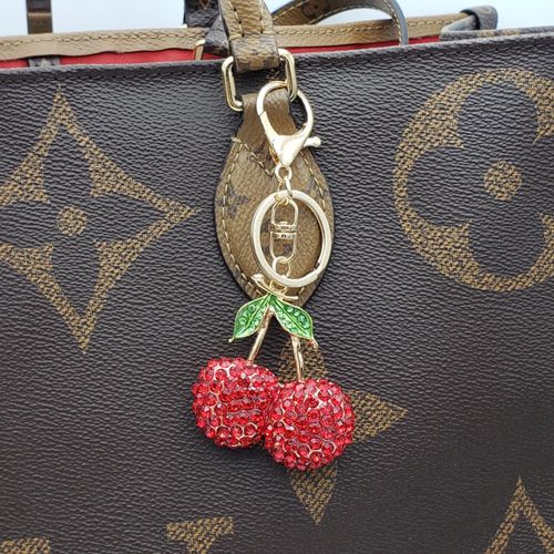 Authentic Louis Vuitton Padlock & Key Gold ✨+ Red Cherry Bag Charm Keychain — image 8