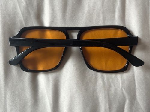 Claire's Black Oversized Square Brown Tinted Sunglasses — image 2