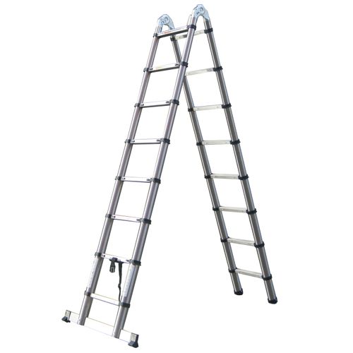 Telescopic Loft Ladder Extendable Collapsible Step Ladders Foldable Heavy Duty — image 5