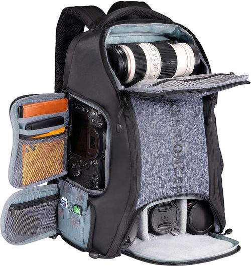K&F CONCEPT Multifunction Camera Backpack Case w/Rain Cover for DSLR Canon Nikon — image 1