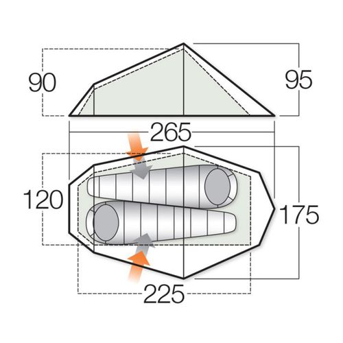 Vango Banshee 200 Tent, 2 Man, Wild Camping, Backpacking, DofE Recommended — image 3