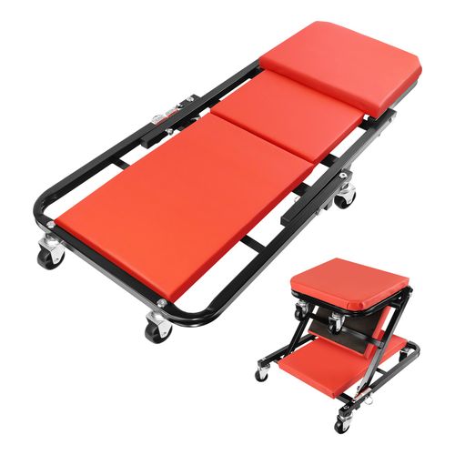 Mechanics Creeper Trolley Stool 6 Wheels Workshop Padded Car Workshop Garage — image 15