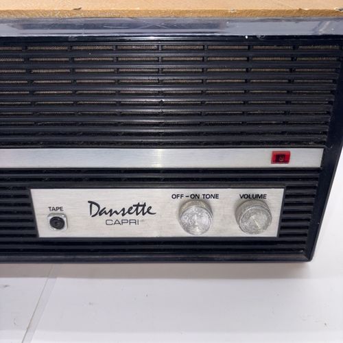 Dansette Capri Vintage Valve Record Player Turntable Brown Case 240V Untested — image 3
