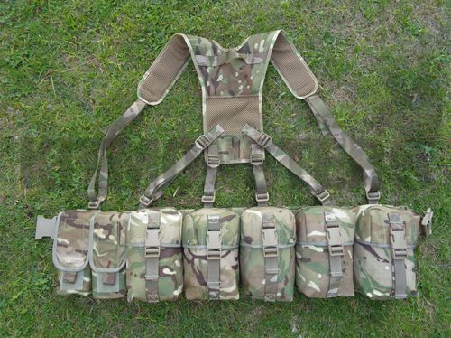 Complete British MTP MOLLE webbing set with yoke, Charlie model, size medium — image 1