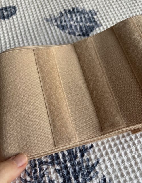 Beige Elastic Maternity Support Belt Wrap with Hook & Loop Fastening — image 5